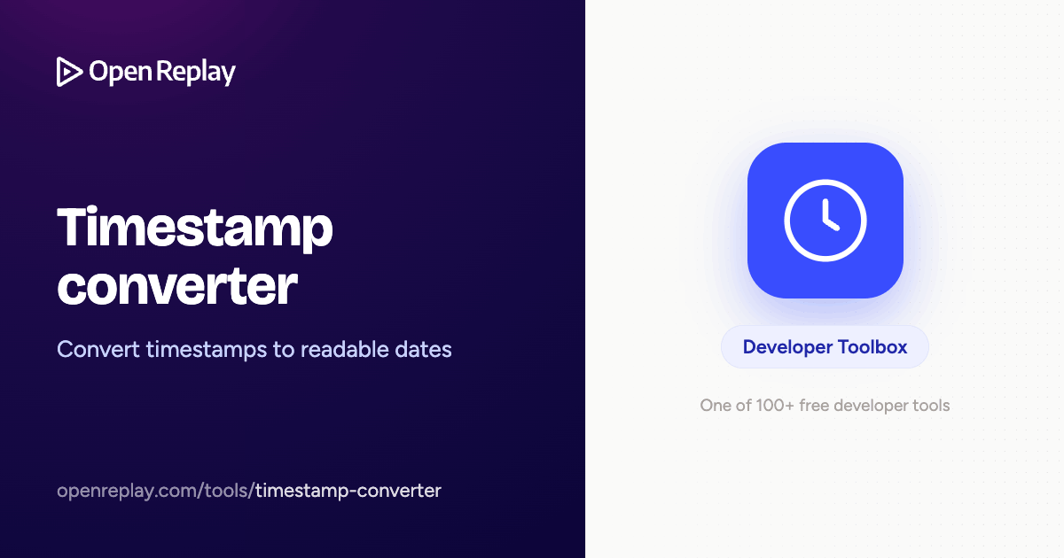 Conversor de timestamp | OpenReplay